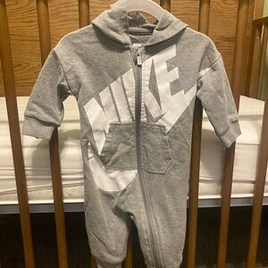 Nike Kids Gray Hooded One Piece